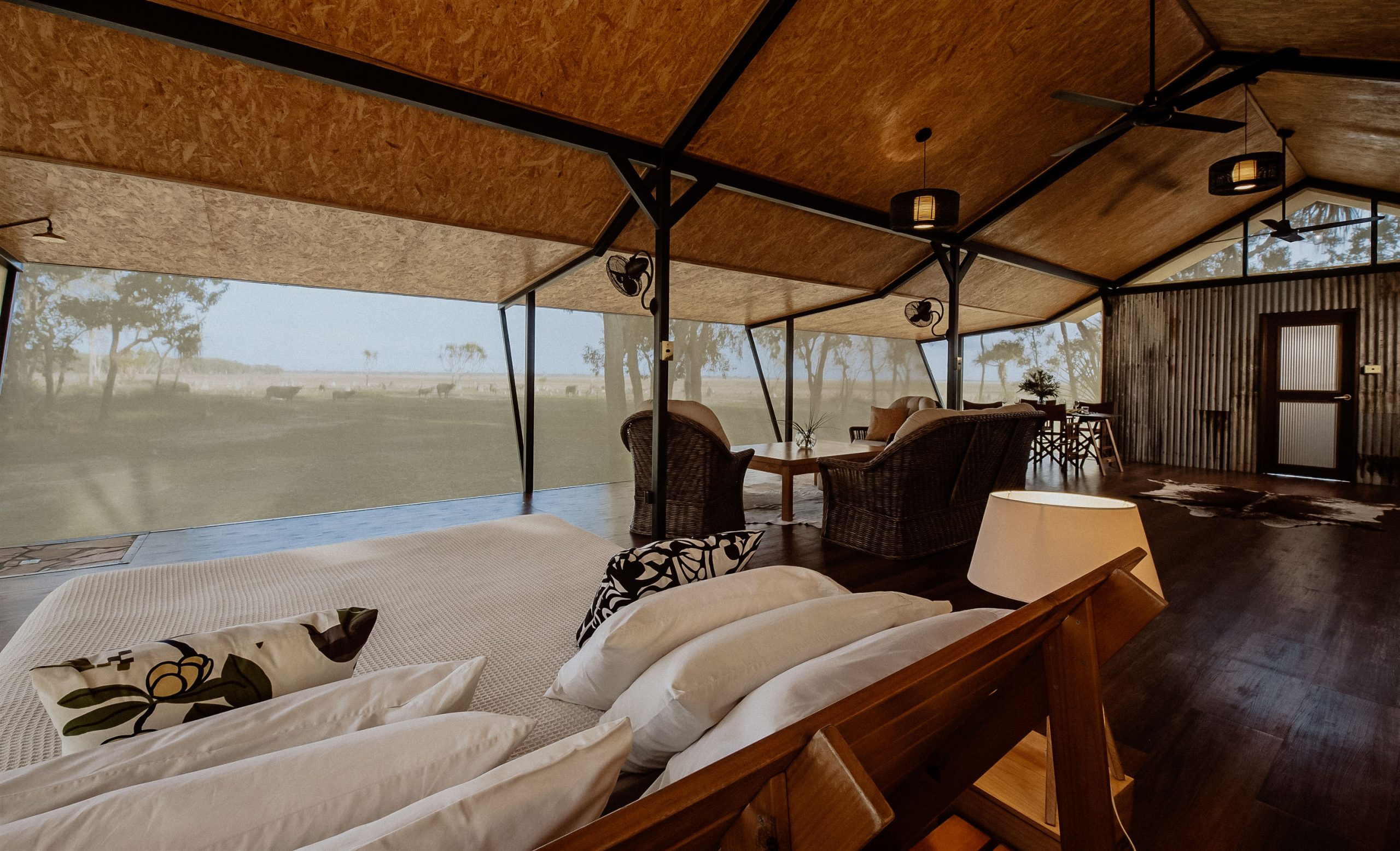 Kingfisher suite family room groups bamurru plains large spacious room lounges swags